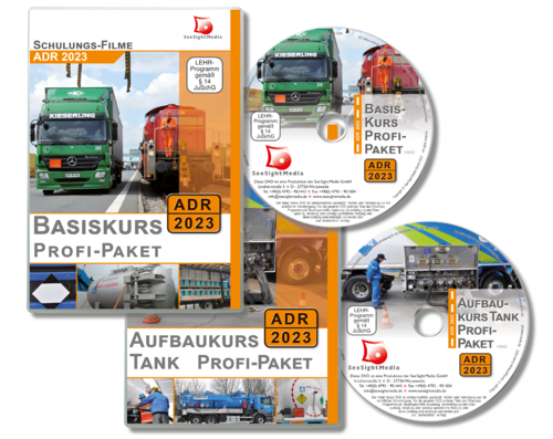 Basiskurs + Aufbaukurs Tank-Gefahrgut-Film-Paket - 8.2 ADR 2023 / 2 DVDs