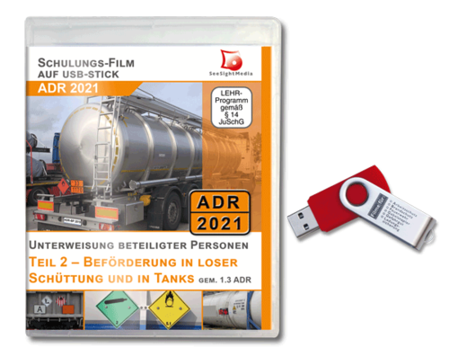 Unterweisung beteiligter Personen gem 1.3 ADR 2021 - Transport in loser Schüttung + Tank/USB-Stick