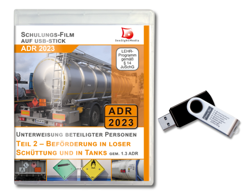 Unterweisung beteiligte Personen 1.3 ADR 2023-Schüttgut + Tank-Upgr 2021/USB-Stick
