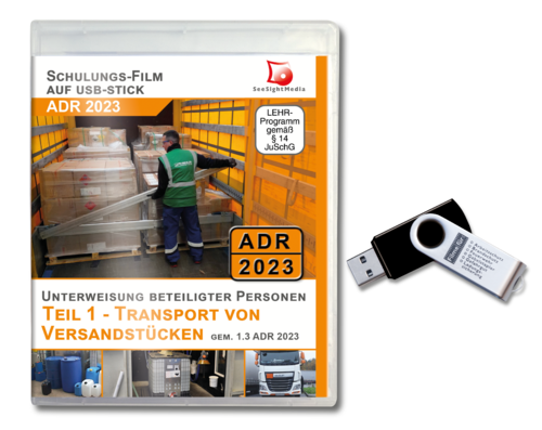 Unterweisung beteiligte Personen 1.3 ADR 2023-Paket Stückgut, Schüttgut und Tank-Upgr 2021/USB-Stick